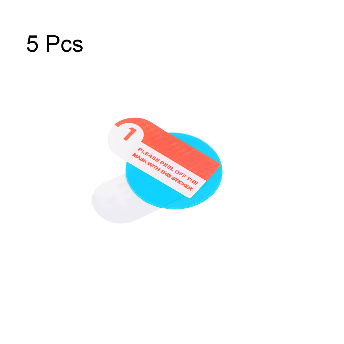 Harfington 16mm Dia 0.32mm Thick Round Anti-explosion Soft PET Watch Screen Protector 5pcs