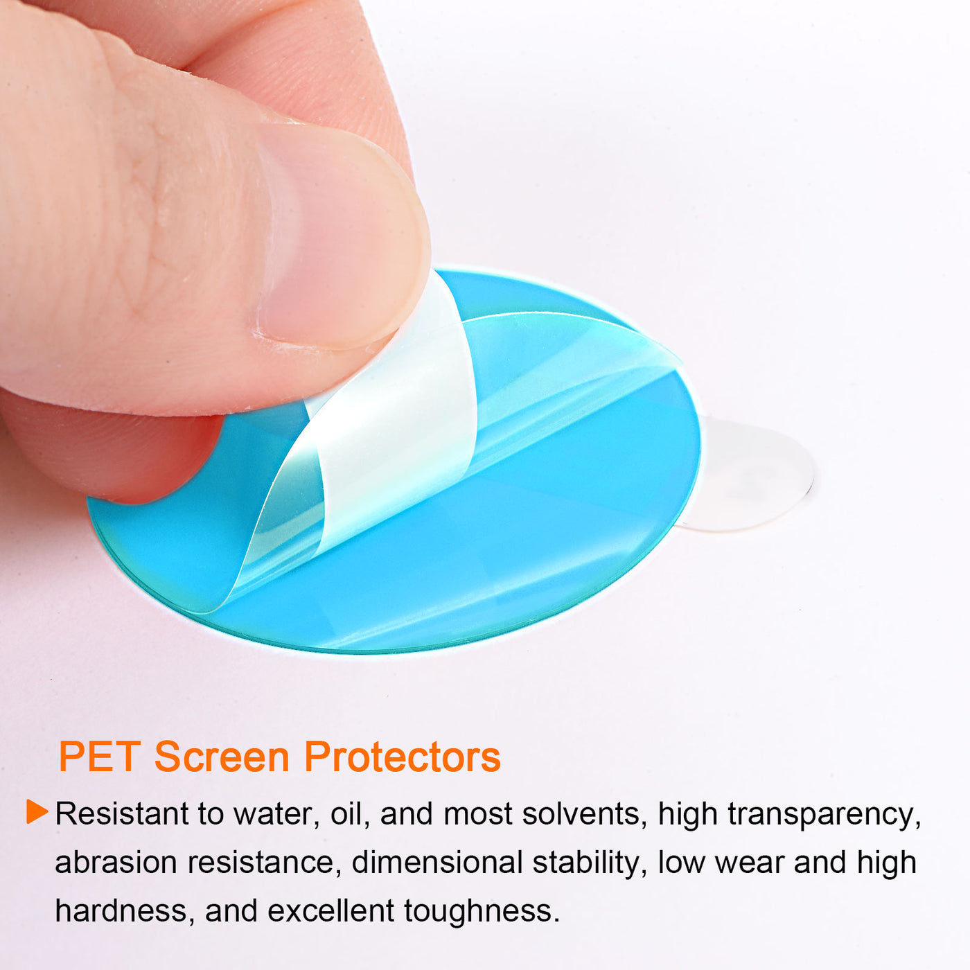 Harfington 18mm Dia 0.32mm Thick Round Anti-explosion Soft PET Watch Screen Protector 5pcs