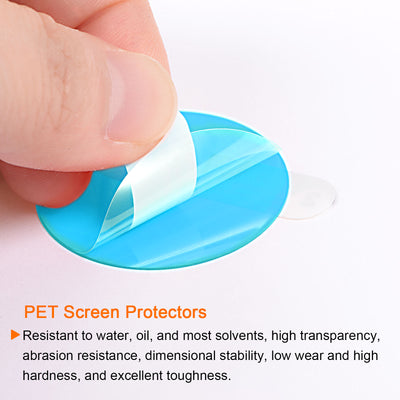 Harfington 18mm Dia 0.32mm Thick Round Anti-explosion Soft PET Watch Screen Protector 5pcs