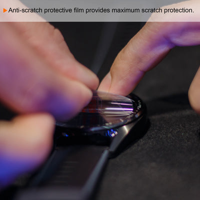 Harfington 36mm Dia 0.35mm Thick Round Soft Fiberglass Smart Watch Screen Protectors 5pcs