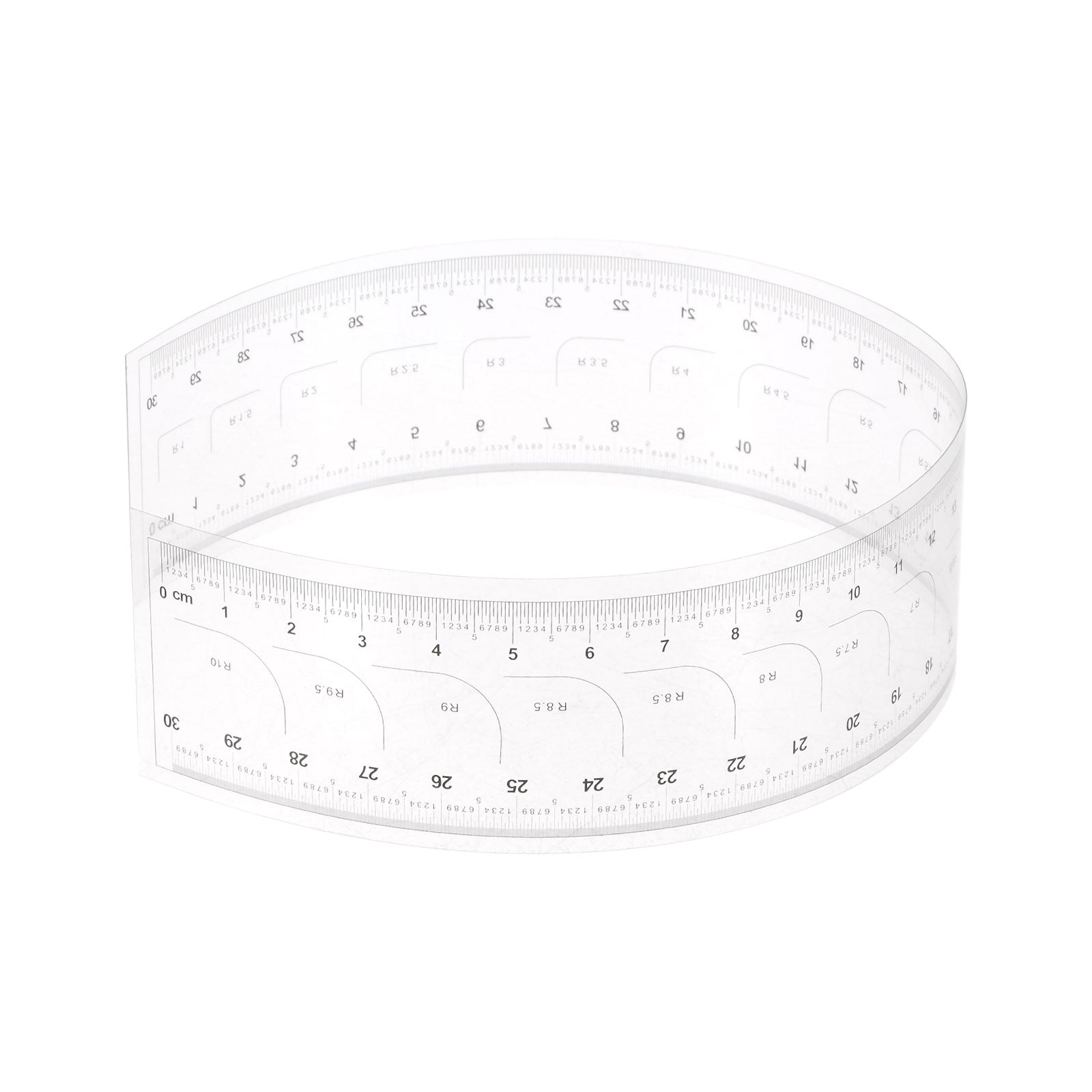 Film Ruler 30cm 0.1mm Scale PET Covered Thickened with R Angle Flexible ...