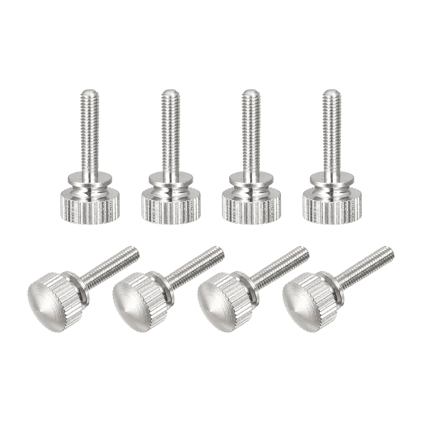 uxcell Uxcell Knurled Thumb Screws, M3x14mm Brass Shoulder Bolts Grip Knobs Fasteners, Nickel Plated 8Pcs