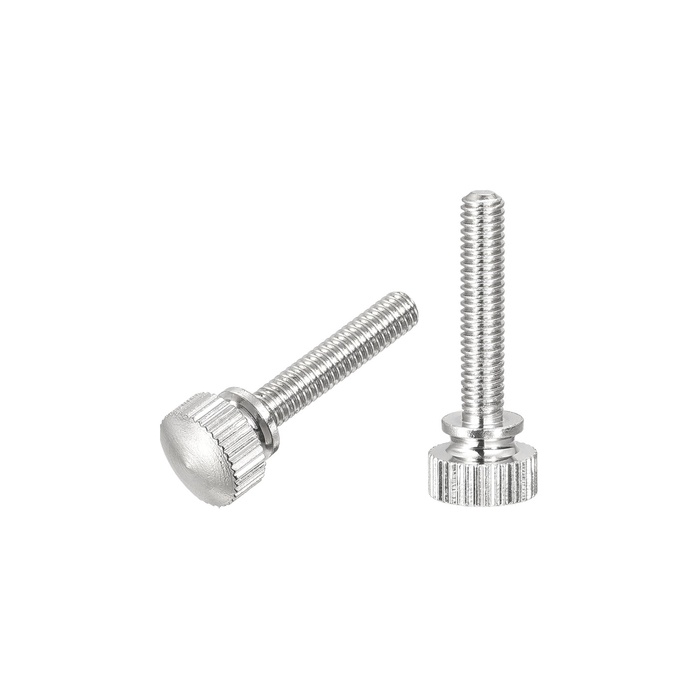 uxcell Uxcell Knurled Thumb Screws, M4x20mm Brass Shoulder Bolts Grip Knobs Fasteners, Nickel Plated 2Pcs