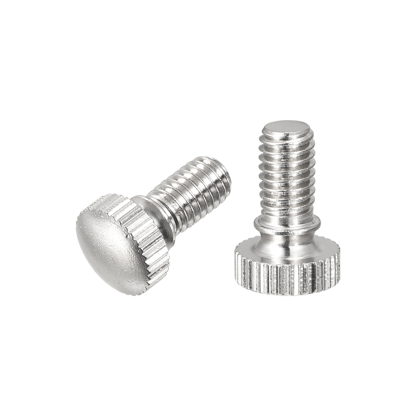 uxcell Uxcell Knurled Thumb Screws, M6x10mm Brass Shoulder Bolts Grip Knobs Fasteners, Nickel Plated 2Pcs