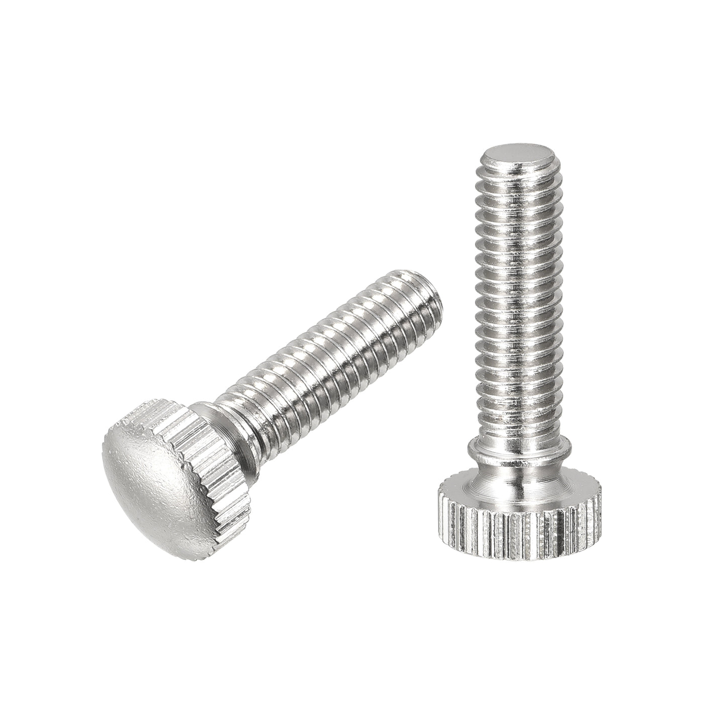 uxcell Uxcell Knurled Thumb Screws, M6x20mm Brass Shoulder Bolts Grip Knobs Fasteners, Nickel Plated 2Pcs