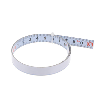 Harfington Adhesive Tape Measure 80cm Metric Left to Right Read Steel Sticky Ruler, White