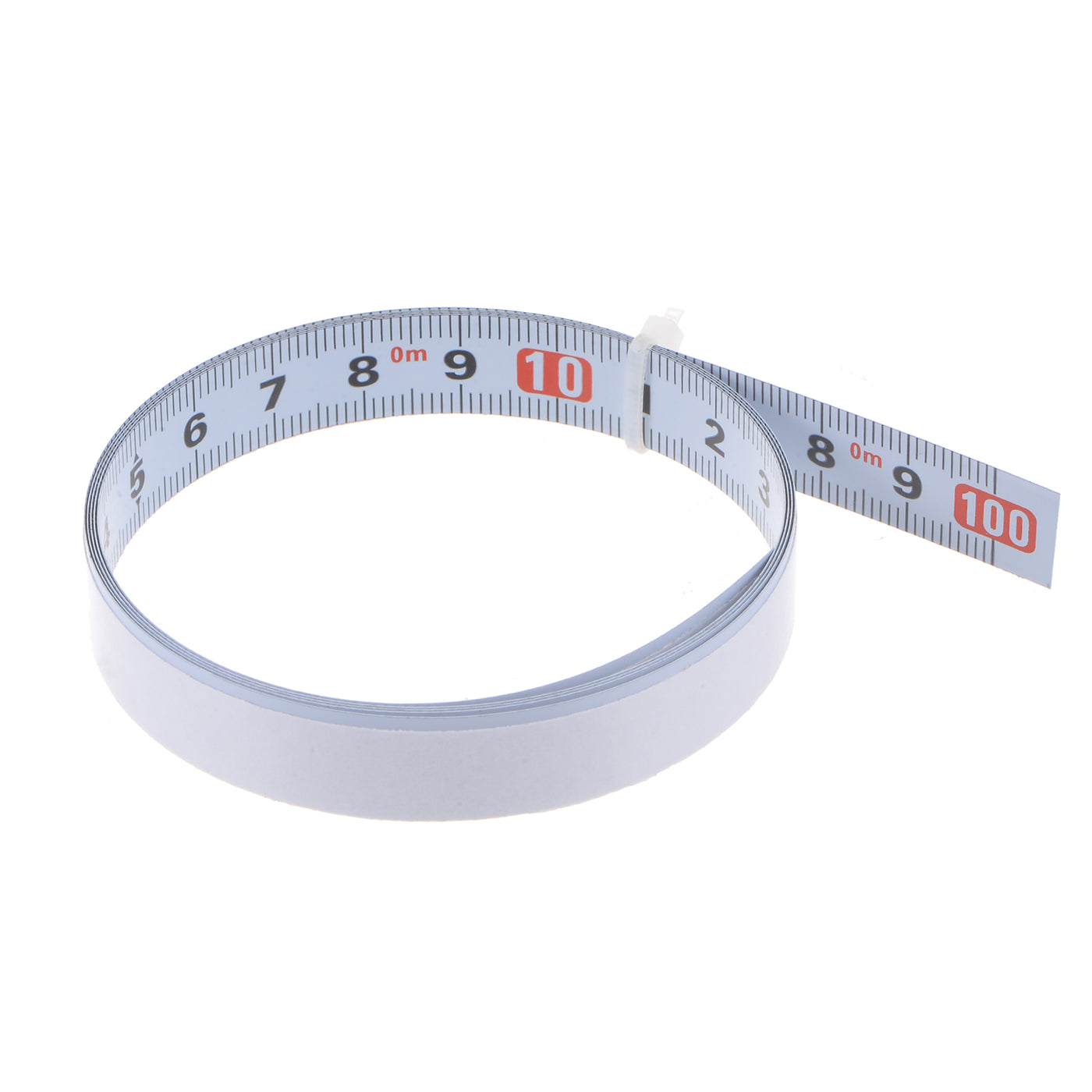 Harfington Adhesive Tape Measure 100cm Metric Left to Right Read Steel Sticky Ruler, White