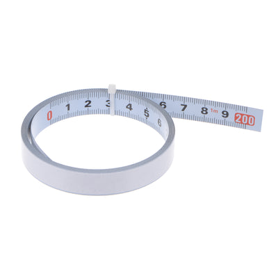 Harfington Adhesive Tape Measure 200cm Metric Left to Right Read Steel Sticky Ruler, White
