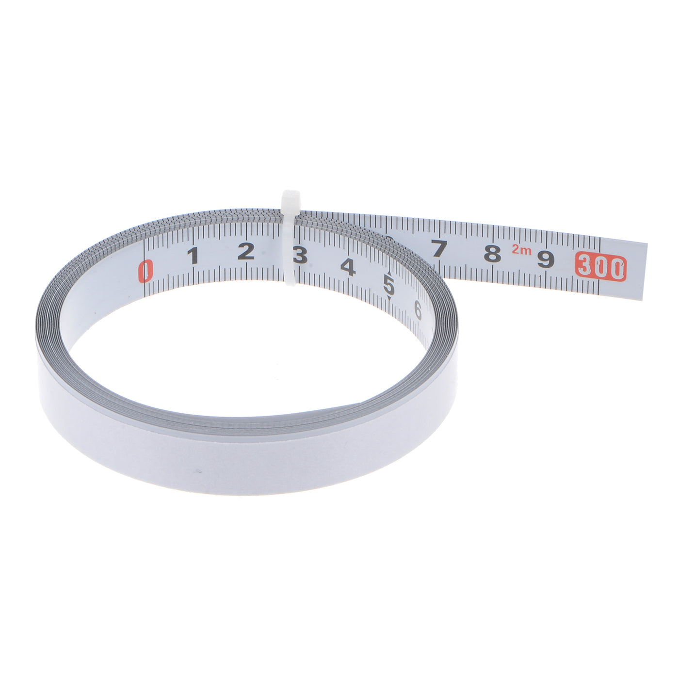 Harfington Adhesive Tape Measure 300cm Metric Left to Right Read Steel Sticky Ruler, White