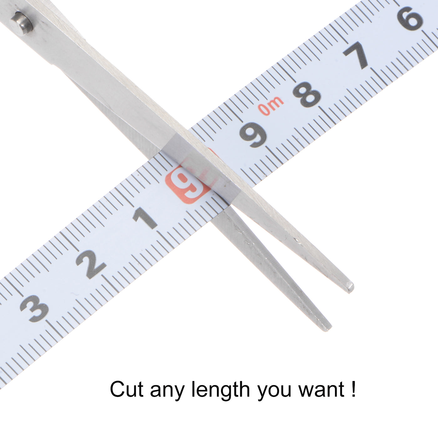 Harfington 2pcs Adhesive Tape Measure 200cm Metric Right to Left Steel Sticky Ruler, White