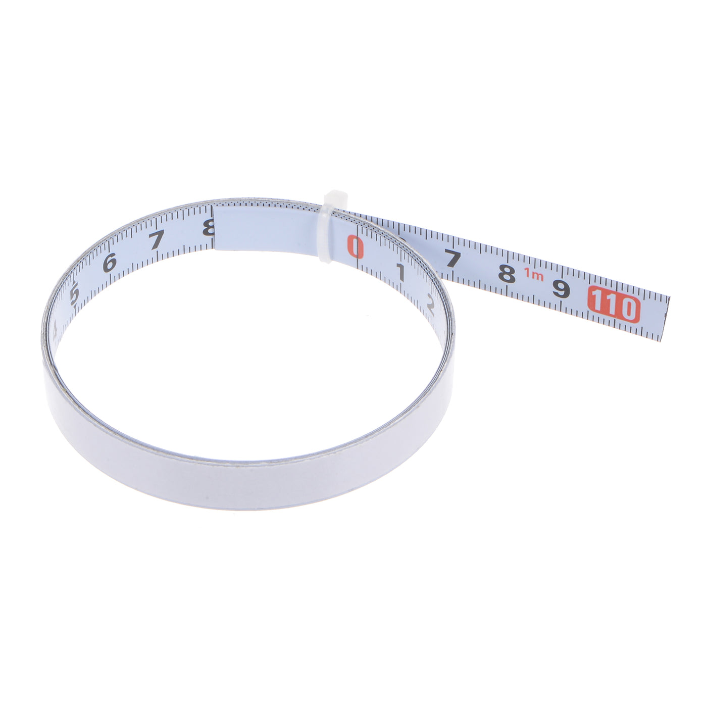 Harfington Adhesive Back Tape Measure 100cm Left to Right Read Steel Sticky Ruler, White