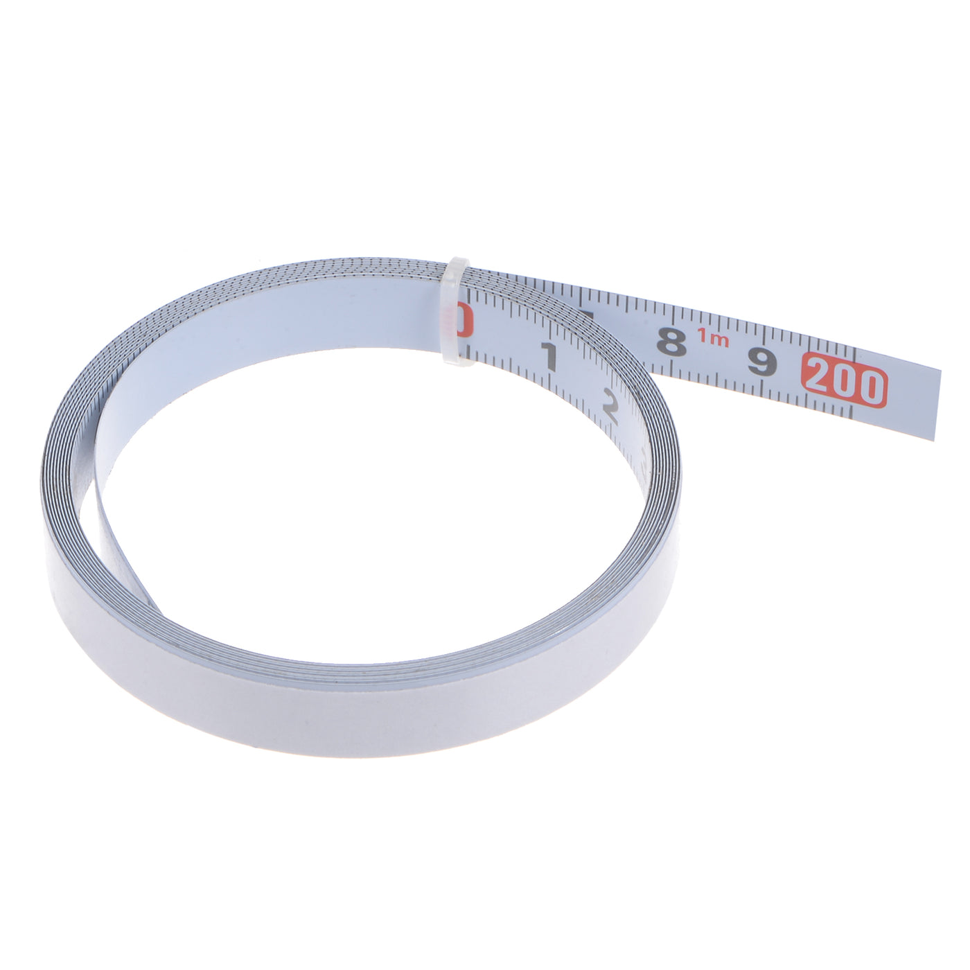 Harfington Adhesive Back Tape Measure 200cm Left to Right Read Steel Sticky Ruler, White