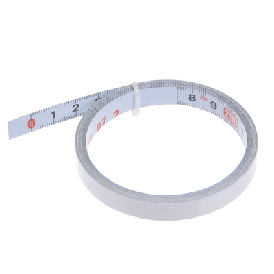 Harfington Adhesive Back Tape Measure 300cm Left to Right Read Steel Sticky Ruler, White