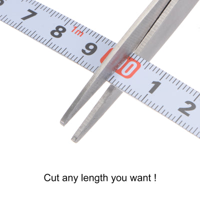 Harfington 2 x Adhesive Back Tape Measure 300cm Left to Right Read Steel Sticky Ruler White