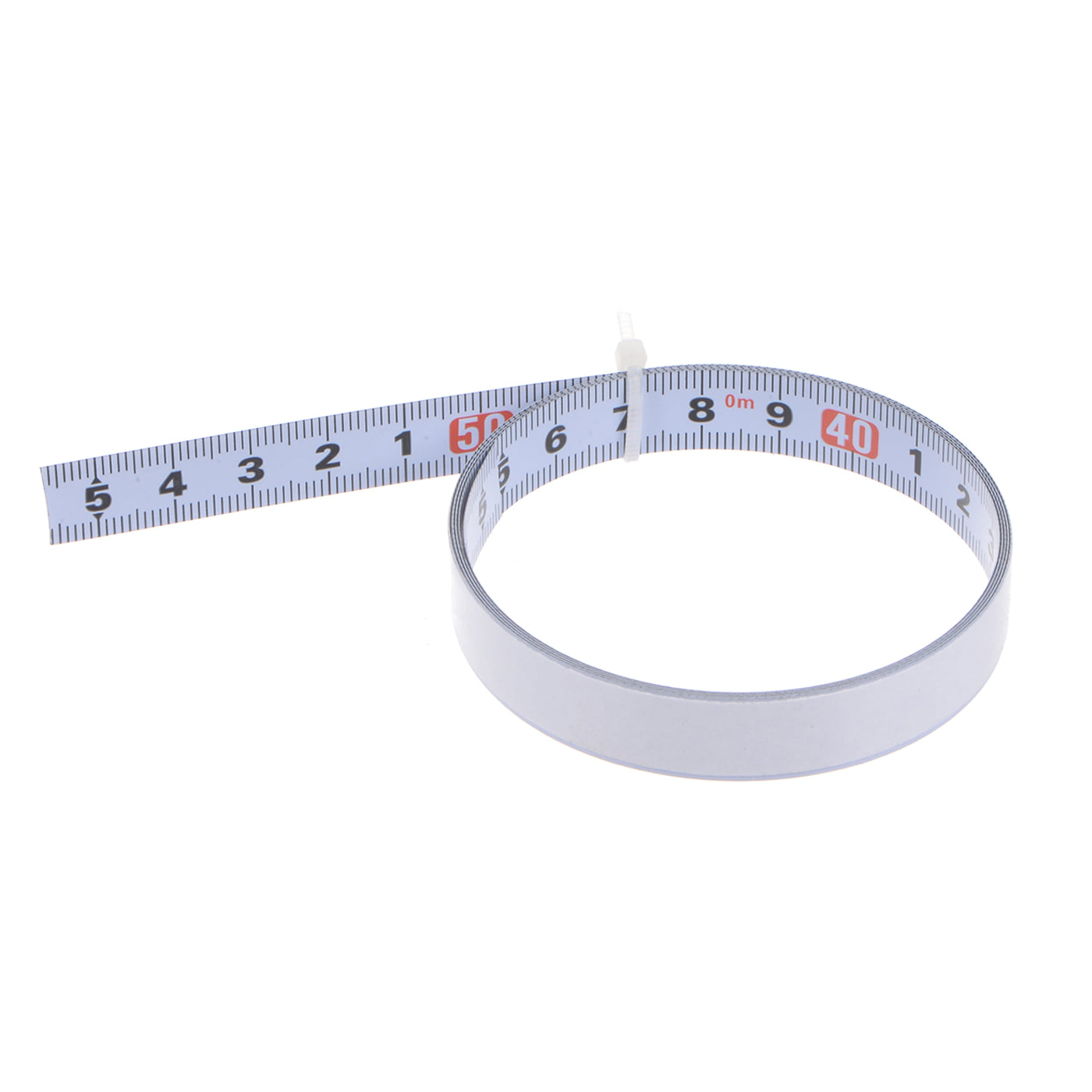 Harfington Adhesive Tape Measure 50cm Middle to Both Sides Read Steel Sticky Ruler, White