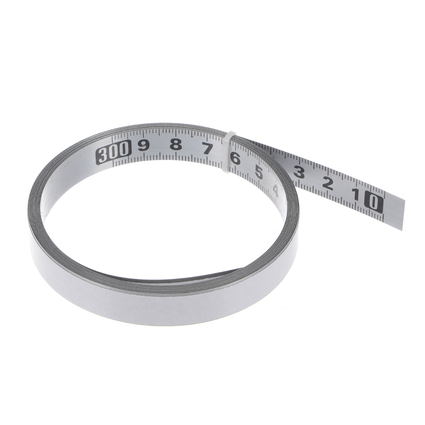 Harfington Adhesive Tape Measure 300cm Metric Right to Left Steel Sticky Ruler, Silver Tone