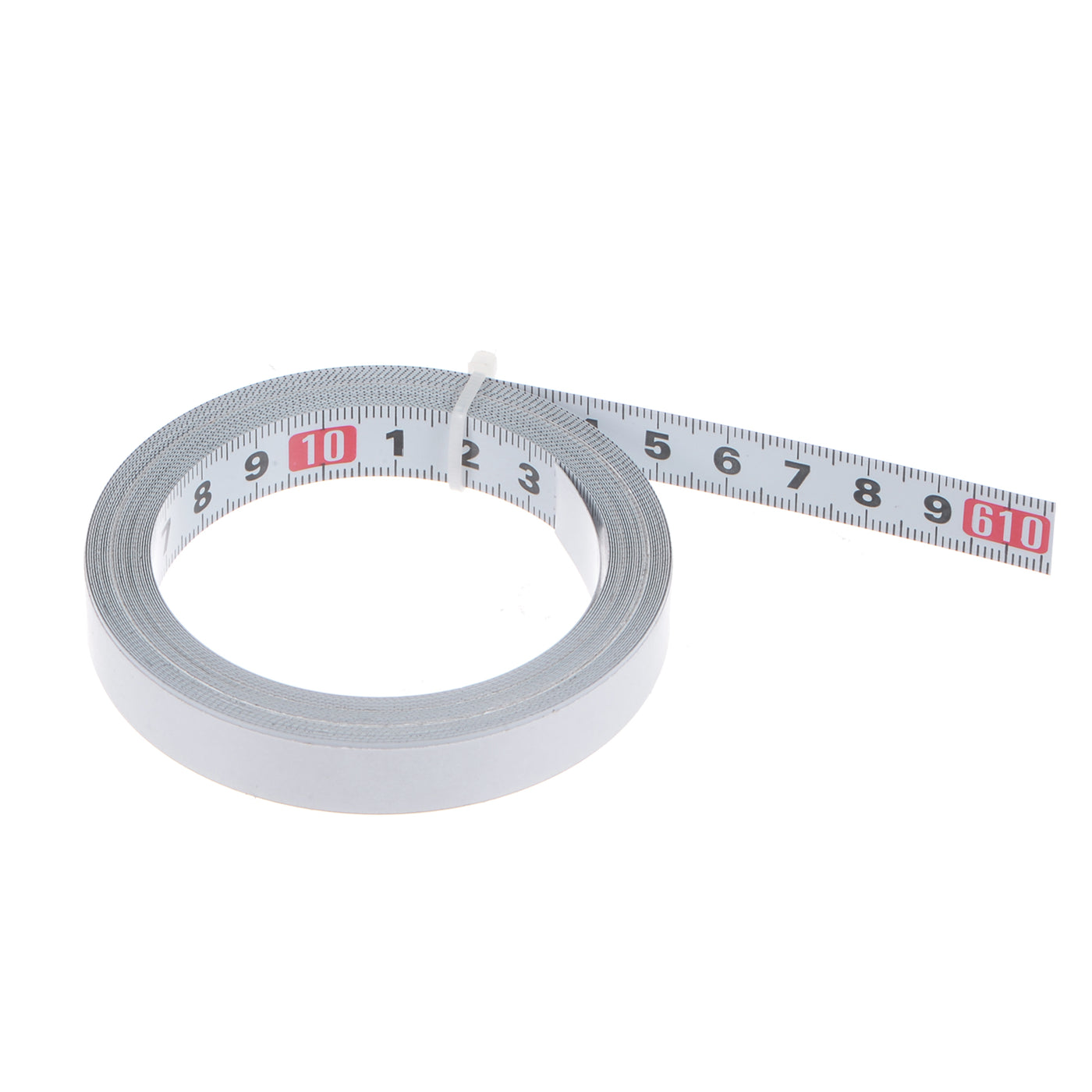 Harfington Adhesive Tape Measure 600cm Metric Left to Right Read Steel Sticky Ruler, White