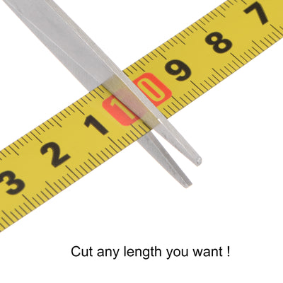 Harfington Adhesive Tape Measure 500cm Metric Right to Left Steel Sticky Ruler, Yellow