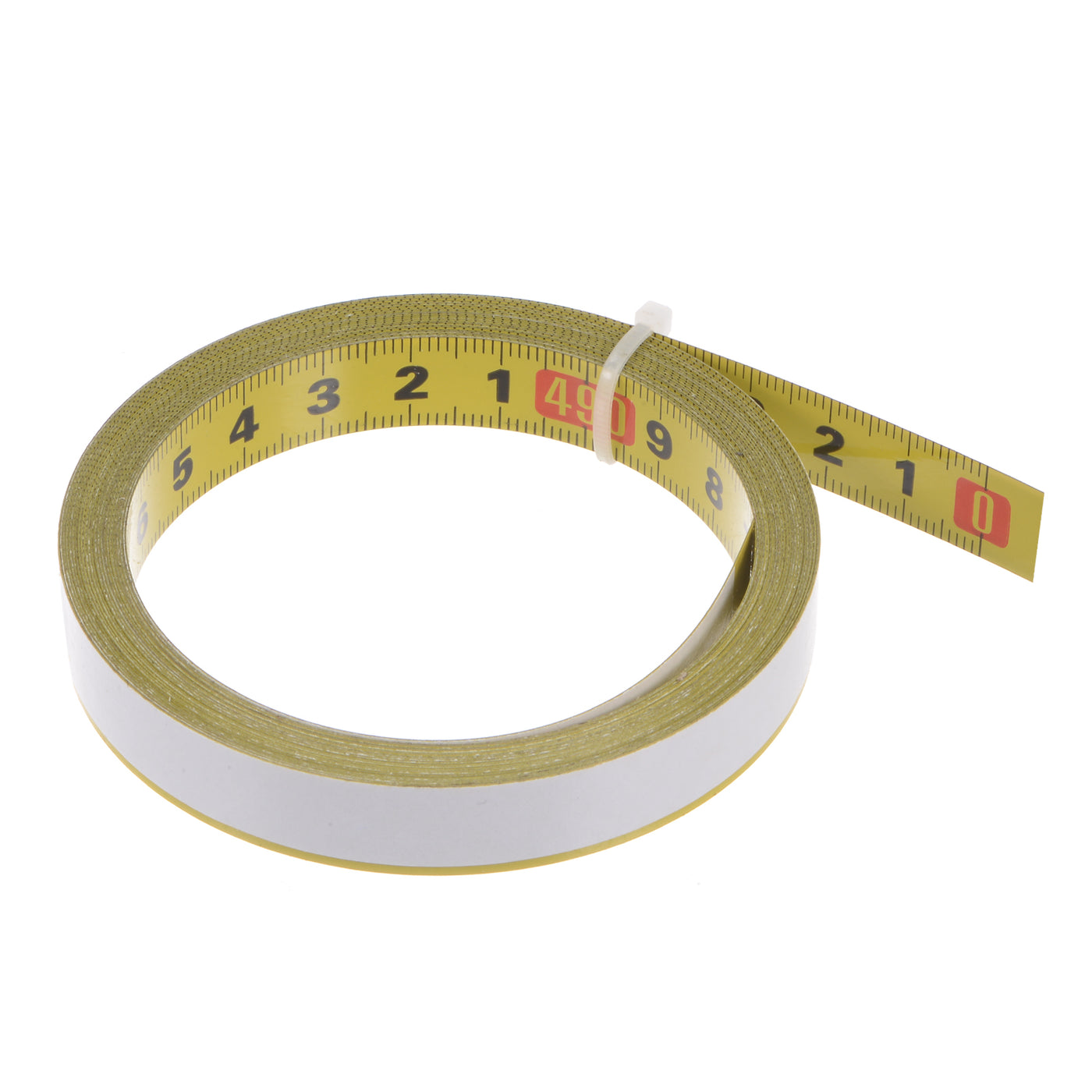 Harfington Adhesive Tape Measure 500cm Metric Right to Left Steel Sticky Ruler, Yellow