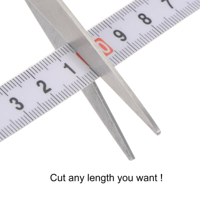 Harfington Adhesive Tape Measure 300cm Right to Left Nylon-coated Steel Sticky Ruler, White