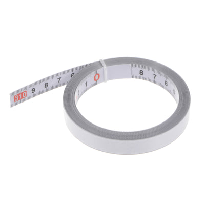 Harfington Adhesive Tape Measure 300cm Right to Left Nylon-coated Steel Sticky Ruler, White
