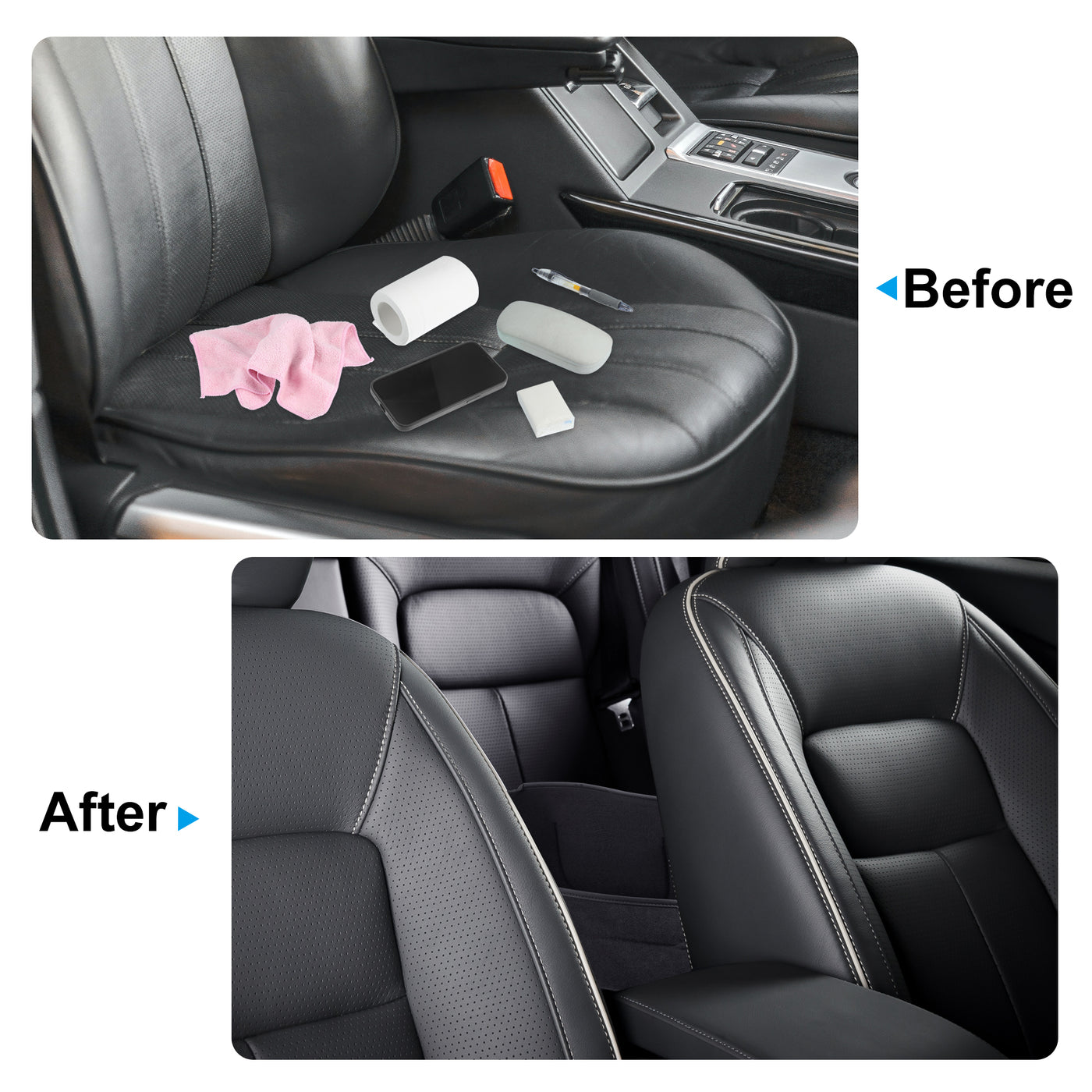 X AUTOHAUX 1 Pcs Car Seat Back Organizer Large Capacity Car Handbag Holder for Document Phone Storage Faux Leather Black