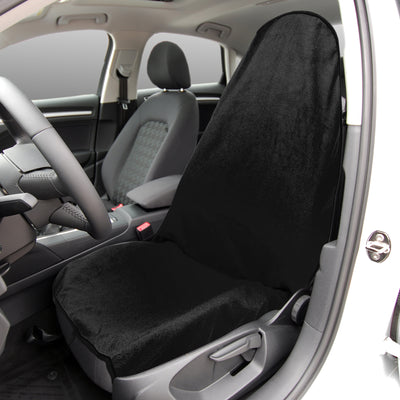 Harfington Black Universal Car Seat Cover Anti-Slip Towel Seat Protector Pad for Car Trucks SUV