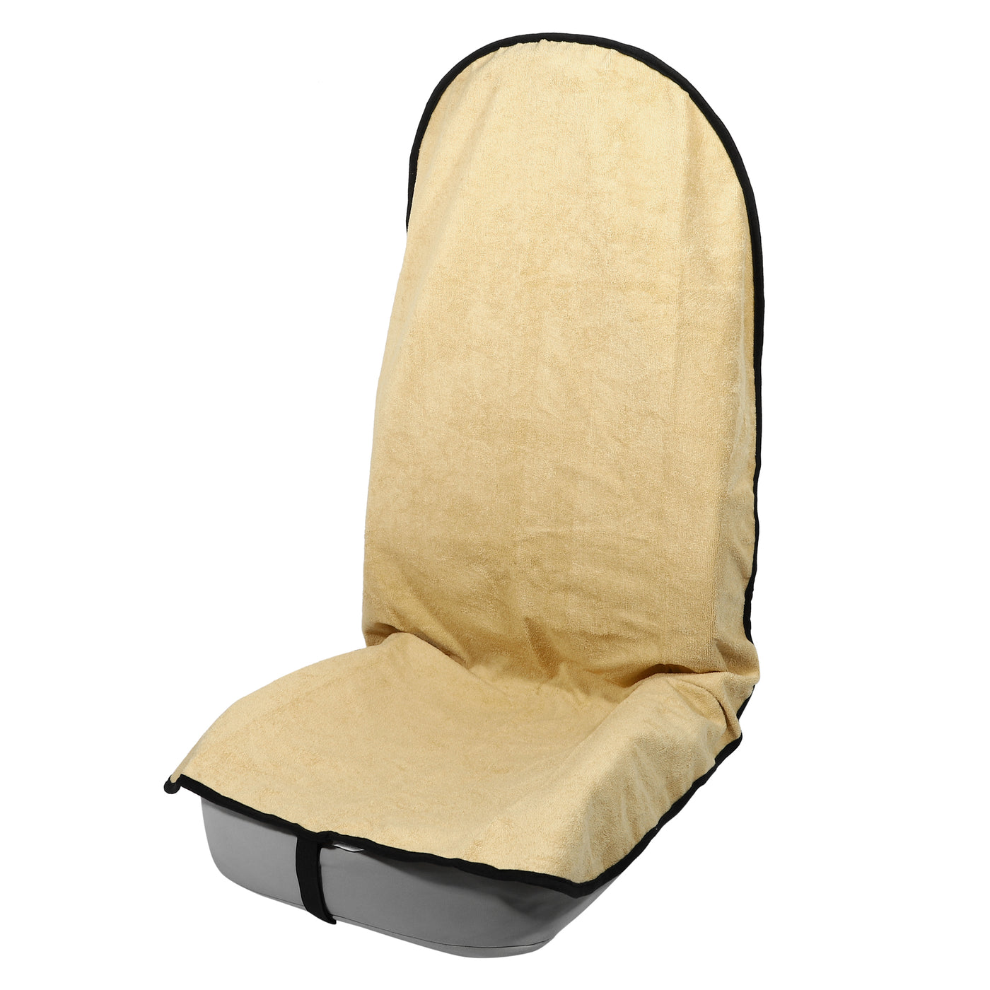 X AUTOHAUX Beige Universal Car Seat Cover Anti-Slip Towel Seat Protector Pad for Car Trucks SUV