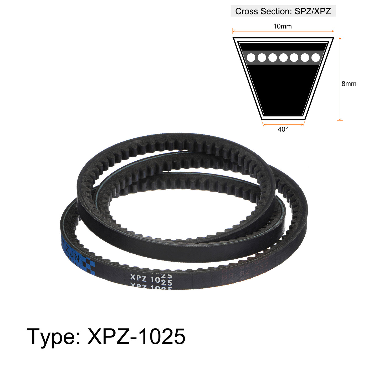 Harfington XPZ1025 V-Belts Drive Belt 1025mm Pitch Length Rubber for Power Transmission