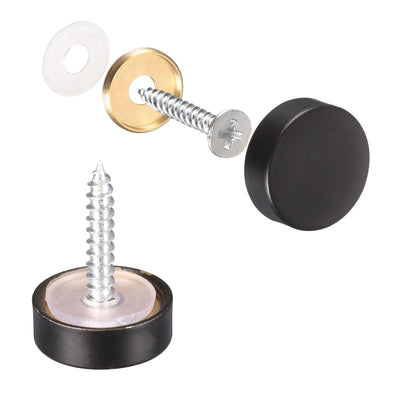 Harfington Uxcell Mirror Screws, 18mm/0.71", 2Pcs Brass Decorative Cap for Mirror Tables