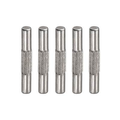 Harfington Uxcell 2x14mm 304 Stainless Steel Dowel Pins, 5Pcs Center Knurled Chamfered End Pin