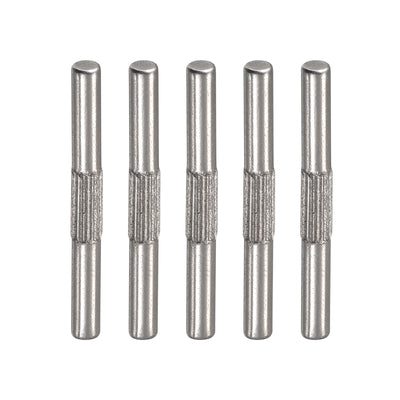 Harfington Uxcell 2x20mm 304 Stainless Steel Dowel Pins, 5Pcs Center Knurled Chamfered End Pin