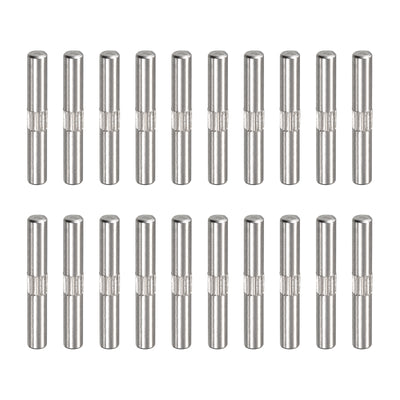 Harfington Uxcell 5x35mm 304 Stainless Steel Dowel Pins, 20Pcs Center Knurled Chamfered End Pin