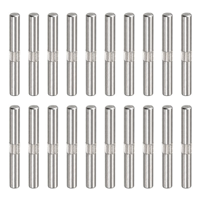 Harfington Uxcell 5x40mm 304 Stainless Steel Dowel Pins, 20Pcs Center Knurled Chamfered End Pin