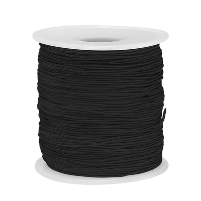 Harfington Elastic Cord Stretchy String 0.8mm 109 Yards Black for Crafts, Jewelry Making, Bracelets, Necklaces, Beading