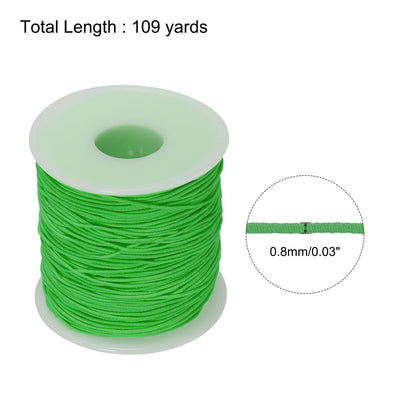 Harfington Elastic Cord Stretchy String 0.8mm 109 Yards Grass Green for Crafts, Jewelry Making, Bracelets, Necklaces, Beading