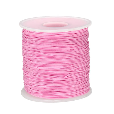 Harfington Elastic Cord Stretchy String 0.8mm 109 Yards Dark Pink for Crafts, Jewelry Making, Bracelets, Necklaces, Beading
