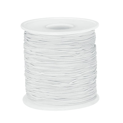 Harfington Elastic Cord Stretchy String 0.8mm 109 Yards White for Crafts, Jewelry Making, Bracelets, Necklaces, Beading