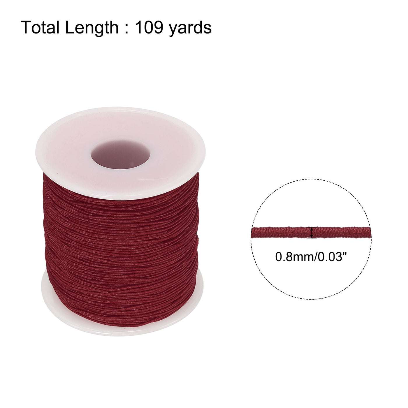 Harfington Elastic Cord Stretchy String 0.8mm 109 Yards Violet for Crafts, Jewelry Making, Bracelets, Necklaces, Beading