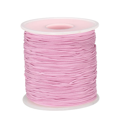 Harfington Elastic Cord Stretchy String 0.8mm 109 Yards Light Pink for Crafts, Jewelry Making, Bracelets, Necklaces, Beading