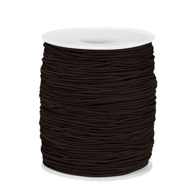 Harfington Elastic Cord Stretchy String 1.2mm 109 Yards Brown for Crafts, Jewelry Making, Bracelets, Necklaces, Beading