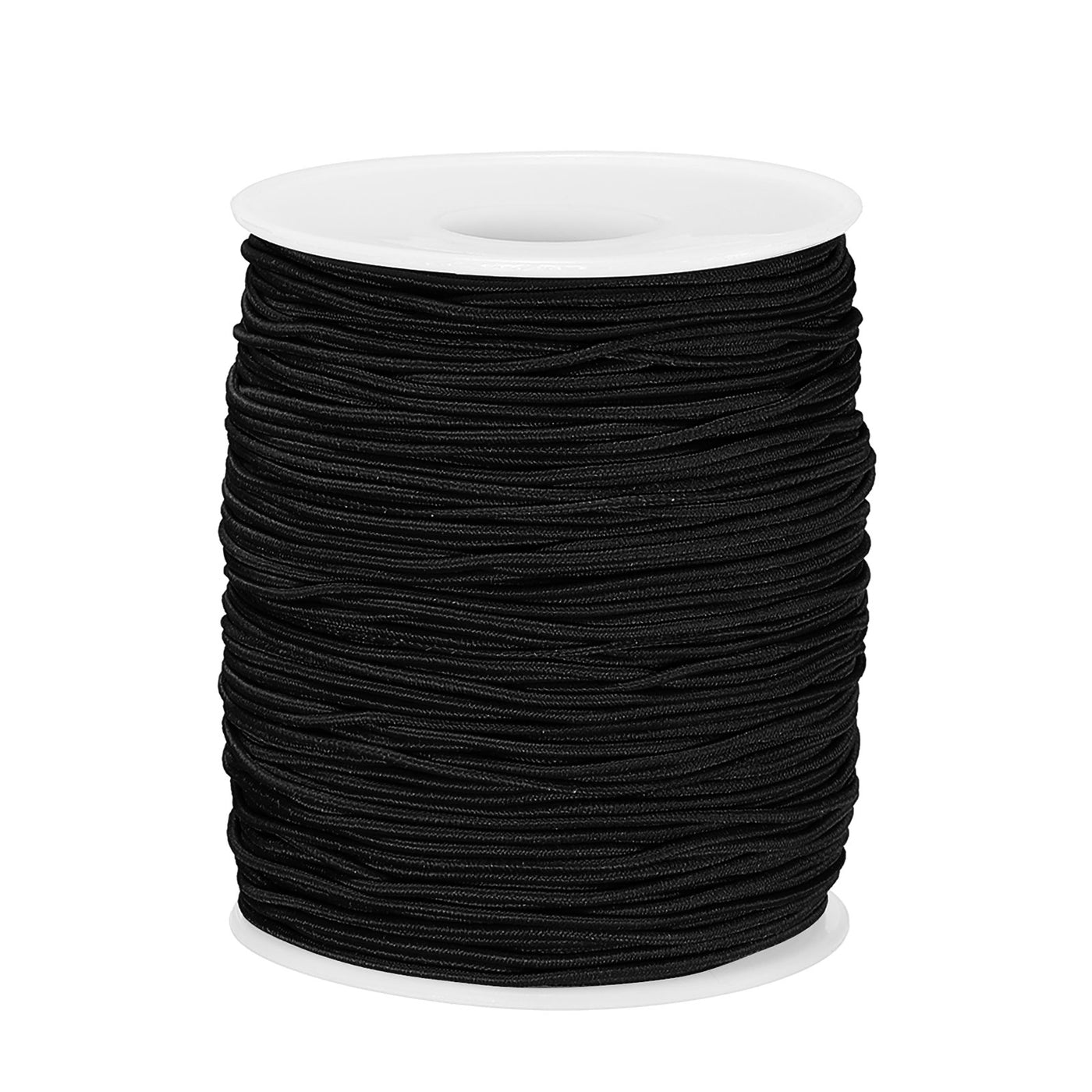 Harfington Elastic Cord Stretchy String 1.2mm 109 Yards Black for Crafts, Jewelry Making, Bracelets, Necklaces, Beading