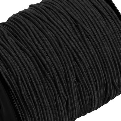 Harfington Elastic Cord Stretchy String 1.5mm 109 Yards Black for Crafts, Jewelry Making, Bracelets, Necklaces, Beading