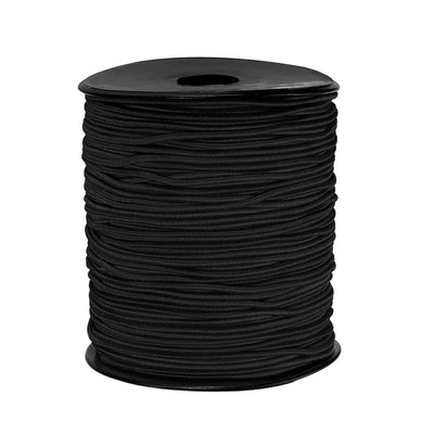 Harfington Elastic Cord Stretchy String 1.5mm 109 Yards Black for Crafts, Jewelry Making, Bracelets, Necklaces, Beading