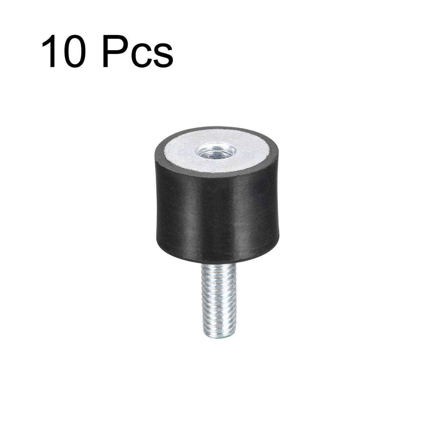 uxcell Uxcell Rubber Mount 10pcs M6 Male/Female Vibration Isolator Shock Absorber D20mmxH15mm