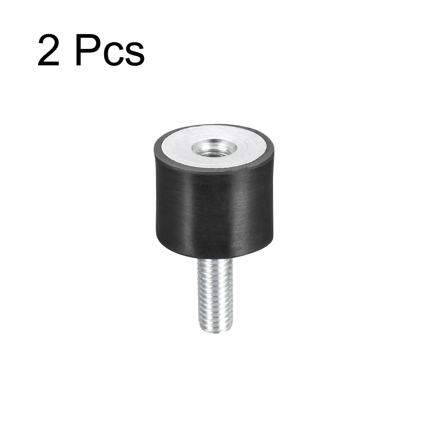 uxcell Uxcell Rubber Mount 2pcs M8 Male/Female Vibration Isolator Shock Absorber D25mmxH20mm