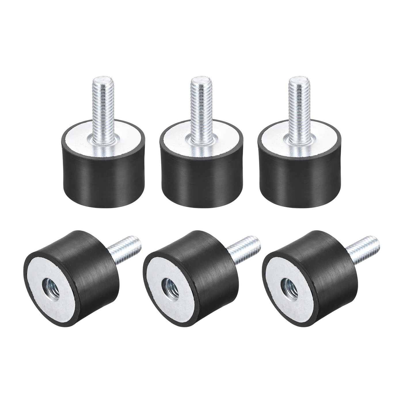 uxcell Uxcell Rubber Mount 6pcs M8 Male/Female Vibration Isolator Shock Absorber D30mmxH20mm