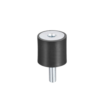 Harfington Uxcell Rubber Mount M8 Male/Female Vibration Isolator Shock Absorber D30mmxH30mm