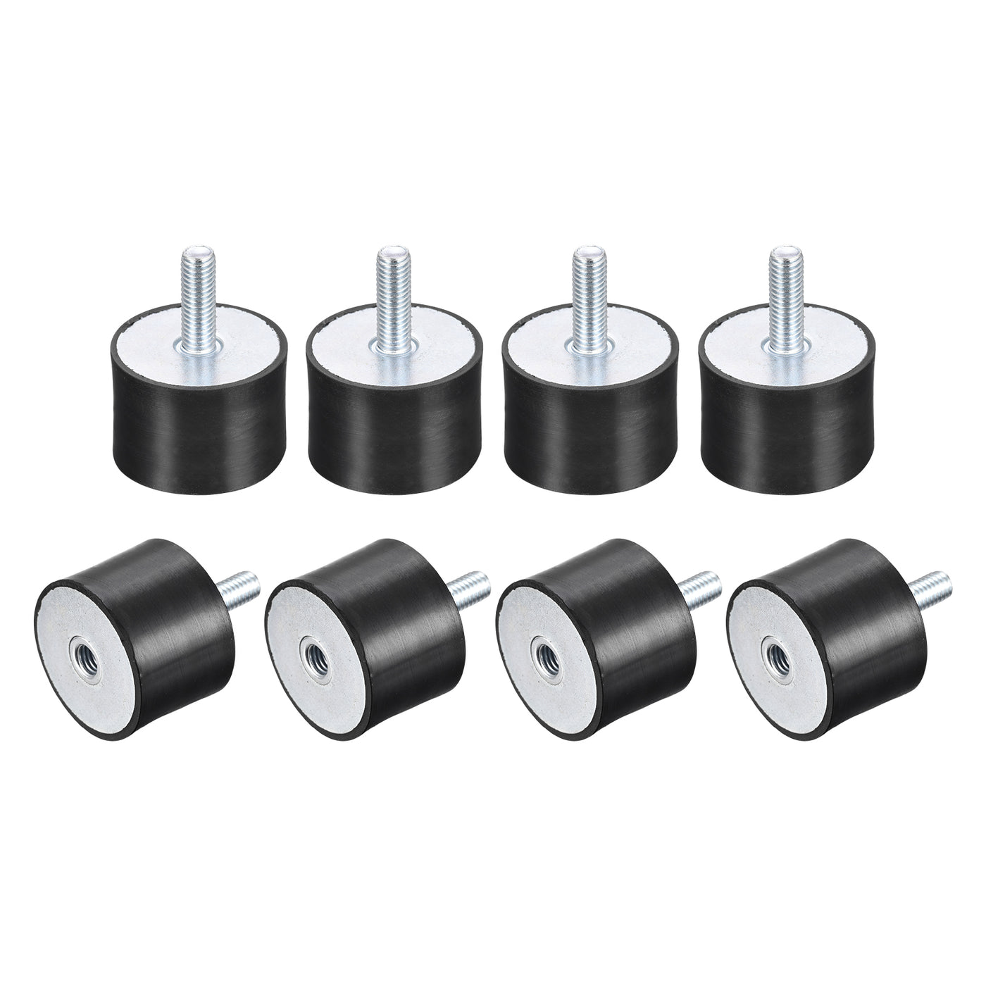 uxcell Uxcell Rubber Mount 8pcs M8 Male/Female Vibration Isolator Shock Absorber D40mmxH30mm