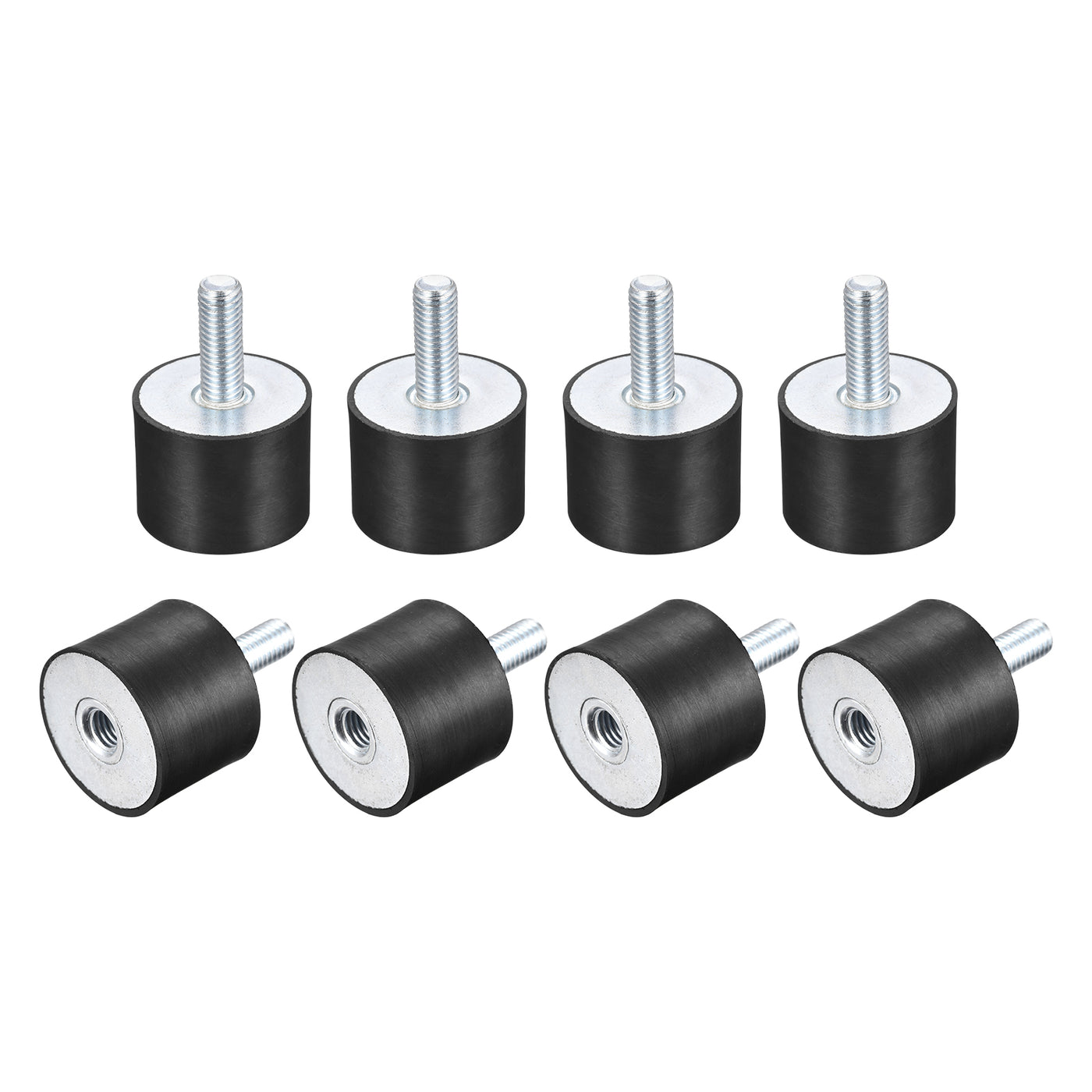 uxcell Uxcell Rubber Mount 8pcs M10 Male/Female Vibration Isolator Shock Absorber D40mmxH30mm